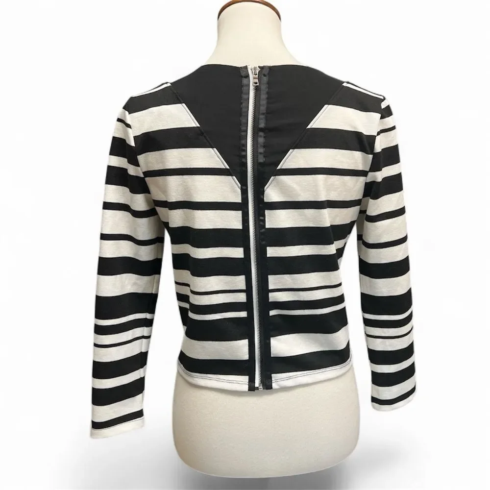 Sam Edelman Black & White Striped “Graphic Play” Top (Size S) – NWT - Picture 8 of 10